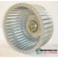 Lau Single Inlet Galvanized Steel Blower Wheel 3-27/32" diameter 1-1/4" width 1/4" bore  Clockwise Rotation