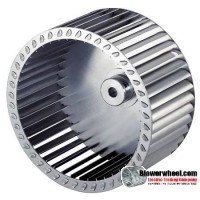 Single Inlet Steel Blower Wheel 7-1/2" Diameter 2-1/8" Width 1/2" Bore with Counterclockwise Rotation SKU: 07160204-016-S-T-CCW-001