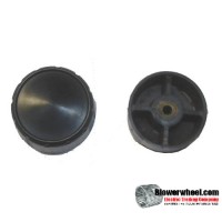 large-black-circular-knob-with-set-screw- Top Diameter 2", Bottom Diameter 2-1/16", Width 7/8"