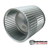 Lau Double Inlet Galvanized Steel Blower Wheel 18-5/8" diameter 18" width 1" bore  Clockwise-Counterclockwise Rotation