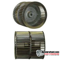 Double Inlet Steel Blower Wheel 15" D 15-1/4" W 2-3/16" Bore-Clockwise-Counterclockwise  rotation SKU: 15001508-206-HD-S-CWCCWDW