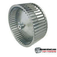 Lau Double Inlet Galvanized Steel Blower Wheel 12-5/8" diameter 12-5/8" width 5/8" bore CONCAVE Center Disc Clockwise Rotation