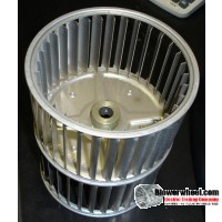 Lau Double Inlet Aluminum with Steel Hub Blower Wheel 6-5/16" diameter 7-5/8" width 1/2" bore Counterclockwise Rotation