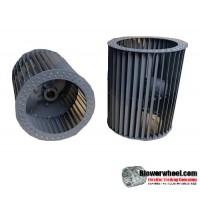 Double Inlet Steel Blower Wheel 10" D 8-7/8" W 1-5/16" Bore-Clockwise  rotation- single neck hub  SKU: 10000828-110-HD-S-CWDW