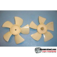 Fan Blade 4" Diameter - SKU:FB-0400-5-R-P-CW-Q1-Sold in Quantity of 1