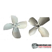 Fan Blade 6-1/2"  Diameter ¼" Bore- SKU:FB-0616-4-R-AS-CW-008-B-Q3-Sold in Quantity of 3