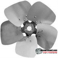 Fan Blade 12" Diameter - SKU:FB1200-5-CW-23P-H-HD-002-Q2-Sold in Quantity of 2