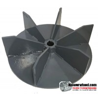 Paddle Wheel(Paper) Steel Blower Wheel 9-3/4" D 3-3/8" W 1-1/2" Bore -6  heavy duty welded flat blades