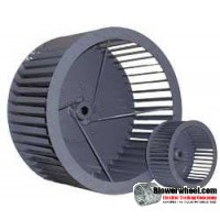 Single Inlet Steel Blower Wheel 6" Diameter 3-1/8" Width 1/2" Bore Counterclockwise rotation with an Inside Hub and Re-Rods