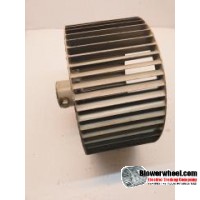 Single Inlet Aluminum Blower Wheel 10-13/16" Diameter 4-3/8" Width 11/16" Bore Clockwise rotation with an Outside Hub