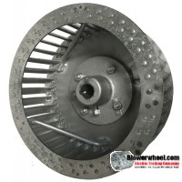 Single Inlet Steel Blower Wheel 12-1/2" D 6" W 1-3/8" Bore-Clockwise  rotation- with inside hub, re-rods- SKU: 12160600-112-HD-S-CW-R