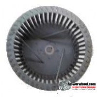 Single Inlet Aluminum Blower Wheel 12-3/8" Diameter 5-1/2" Width 1" Bore Clockwise rotation with Outside Hub and Re-Rods