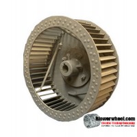 Single Inlet Steel Blower Wheel 8" D 4-1/8" W 5/8" Bore-Counterclockwise  rotation- with inside hub and re-rods SKU: 08000404-020-HD-S-CCW-R