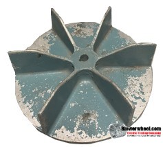 Paddle Wheel Cast Aluminum Blower Wheel 10-1/2" Diameter 3" Width 5/8" Bore with Clockwise-Counterclockwise Rotation SKU: pw10160300-020-casta-6flatblade-01 ASIS