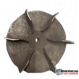 Paddle Wheel Cast Aluminum Blower Wheel 8-7/8" Diameter 3" Width 5/8" Bore with  with an outside hub SKU: PW08280300-020-CastA-Blade6Foil-01 AS IS