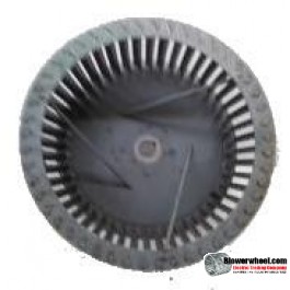 Single Inlet Aluminum Blower Wheel 7-1/2" Diameter 3-1/8" Width 1/2" Bore Clockwise rotation with Outside Hub and Re-Rods