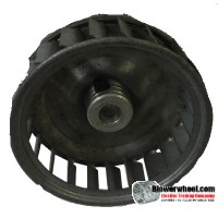 Single Inlet Steel Blower Wheel 2-7/8" Diameter 1" Width 5/16" Bore with Clockwise Rotation SKU: 02280100-010-S-AA-CW-001