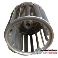 Single Inlet Aluminum Blower Wheel 2-15/16" Diameter 2-7/16" Width 5/16" Bore with Counterclockwise Rotation SKU: 02300214-010-A-AA-CCW-001