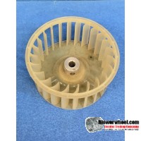 Single Inlet Plastic Blower Wheel 3-1/4" Diameter 1-1/2" Width 1/4" Bore with Counterclockwise Rotation SKU: 03080116-008-PS-CCW-01