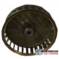 Single Inlet Steel Blower Wheel 3-3/4" Diameter 1" Width 1/4" Bore with Clockwise Rotation SKU: 03240100-008-S-AA-CW-001