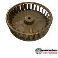 Single Inlet Steel Blower Wheel 3-3/4" Diameter 1" Width 5/16" Bore with Clockwise Rotation SKU: 03240100-010-S-AA-CW-001