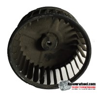 Single Inlet Steel Blower Wheel 3-3/4" Diameter 1-7/8" Width 1/4" Bore with Counterclockwise Rotation SKU: 03240128-008-S-AA-CCW-001