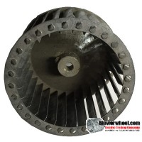 Single Inlet Steel Blower Wheel 4" Diameter 2-1/4" Width 5/16" Bore with Counterclockwise Rotation SKU: 04000208-010-S-T-CCW-001