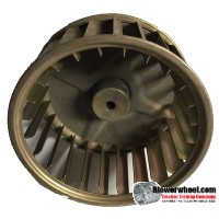 Single Inlet Galvanized Steel Blower Wheel 4-3/16" Diameter 2" Width 1/4" Bore with Clockwise Rotation SKU: 04060200-008-GS-AA-CW-001
