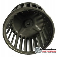 Single Inlet Steel Blower Wheel 4-1/4" Diameter 2-13/16" Width 15/16" Bore with Clockwise Rotation SKU: 04080226-030-S-AA-CW-001