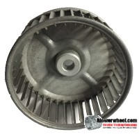 Single Inlet Steel Blower Wheel 4-5/8" Diameter 1-7/8" Width 1/2" Bore with Clockwise Rotation SKU: 04200128-016-S-AA-CW-001