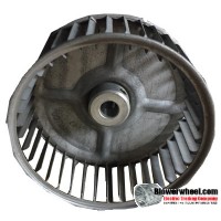 Single Inlet Steel Blower Wheel 4-5/8" Diameter 2" Width 1/2" Bore with Clockwise Rotation SKU: 04200200-016-S-AA-CW-001