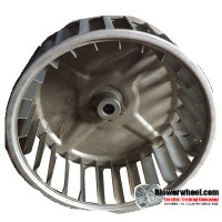 Single Inlet Steel Blower Wheel 4-11/16" Diameter 2" Width 5/16" Bore with Clockwise Rotation SKU: 04220200-010-S-AA-CW-001