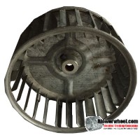 Single Inlet Steel Blower Wheel 4-3/4" Diameter 2-1/16" Width 3/8" Bore with Clockwise Rotation SKU: 04240202-012-S-AA-CW-001