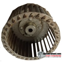 Single Inlet Steel Blower Wheel 5-3/4" Diameter 1-1/16" Width 1/2" Bore with Counterclockwise Rotation SKU: 05240102-016-S-T-CCW-001