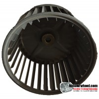 Single Inlet Steel Blower Wheel 6-3/16" Diameter 4-1/4" Width 1/2" Bore with Clockwise Rotation SKU: 06060408-016-S-AA-CW-001