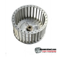 Single Inlet Aluminum Blower Wheel 6-3/8" Diameter 3-1/2" Width 1/2" Bore with Clockwise Rotation SKU: 06120316-016-AS-T-CW-001