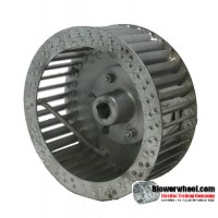 Single Inlet Steel Blower Wheel 8" Diameter 3-1/8" Width 3/4" Bore Clockwise  rotation- with outside hub and re-rods  SKU: 08000304-024-HD-S-CW-R-O