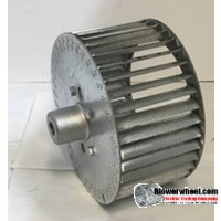 Single Inlet Aluminum Blower Wheel 6-1/4" D 3-1/8" W 1/2" Bore-Clockwise  rotation- with outside hub SKU: 06080304-016-HD-A-CW-O
