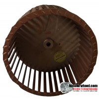 Single Inlet Galvanized Steel Blower Wheel 8" Diameter 4-5/8" Width 1/2" Bore with Clockwise Rotation SKU: 08000420-016-GS-T-CW-001