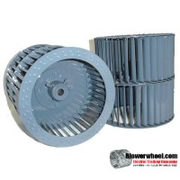 Offset Double Inlet Steel Blower Wheel 7-11/16" D 7.94" W 1/2" Bore-Counterclockwise  rotation- with inside hub SKU: 07220716-016-HD-S-CCWDW