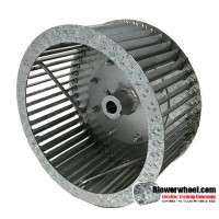 Single Inlet Steel Blower Wheel 10" D 5-1/8" W 1-1/8" Bore-Clockwise  rotation- with inside hub, re-rods  SKU: 10000504-104-HD-S-CW-R