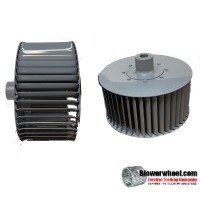 Single Inlet Aluminum Blower Wheel 11-3/4" D 7-1/2" W 1/2" Bore-Counterclockwise  rotation- with a outside hub SKU: 11160716-016-HD-S-CCW-O