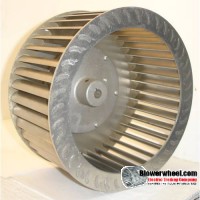 Single Inlet Aluminum Blower Wheel 7" D 3-1/8" W 19mm Bore-Clockwise  rotation- with inside hub SKU: 07000304-19mm-HD-A-CW