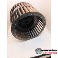 Double Inlet 316 Stainless Steel Blower Wheel 9" Diameter 7-1/2" Width 1" Bore Clockwise rotation with a Single Neck Hub