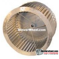 Single Inlet Steel Blower Wheel 12-3/8" Diameter 6" Width 1" Bore Counterclockwise rotation with an Inside Hub and Re-Rods