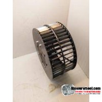 Single Inlet Aluminum Blower Wheel 9" Diameter 4-1/8" Width 1/2" Bore Counterclockwise rotation with Inside Hub with Re-Rods and Re-Ring