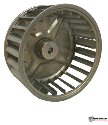 Single Inlet Aluminum Blower Wheel 4-1/4" Diameter 2" Width 5/16" Bore with Clockwise Rotation SKU: 04080200-010-A-AA-CW-001