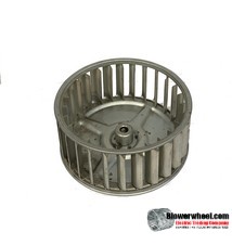 Single Inlet Steel Blower Wheel 4-11/16" Diameter 1-15/16" Width 5/16" Bore with Clockwise Rotation SKU: 04220130-010-S-AA-CW-001