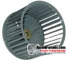 Single Inlet Steel Blower Wheel 4" Diameter 1-3/16" Width 5/16" Bore with Clockwise Rotation SKU: 04000106-010-S-AA-CW-001