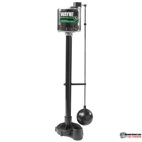 BTU33-1/3 HP Reinforced Thermosplastic Pedestal Non Submersible Sump Pump with Adjustable Vertical Float Switch- item - - Sold In Quantity of 1